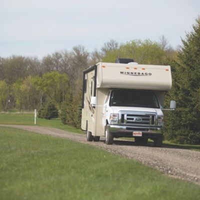 Rental Winnebago RV driving in USA