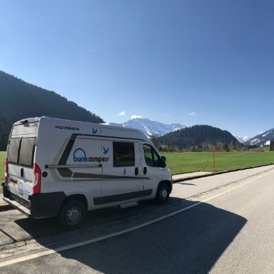 Bunk Campervan driving in UK