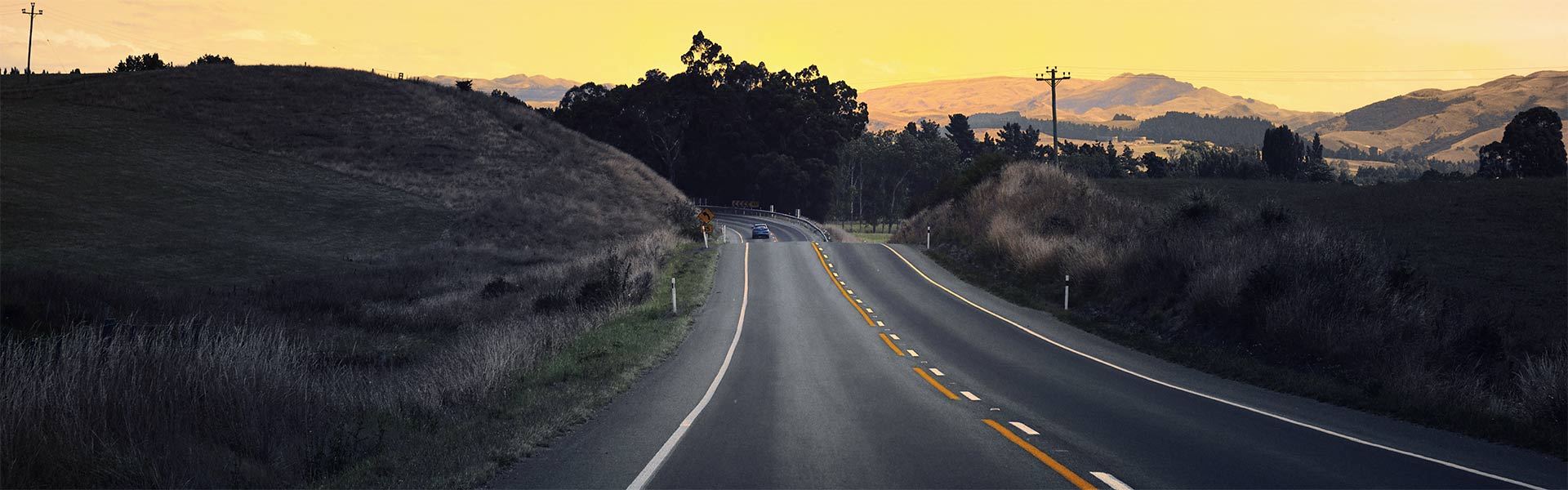 Beautiful driving road in New Zealand